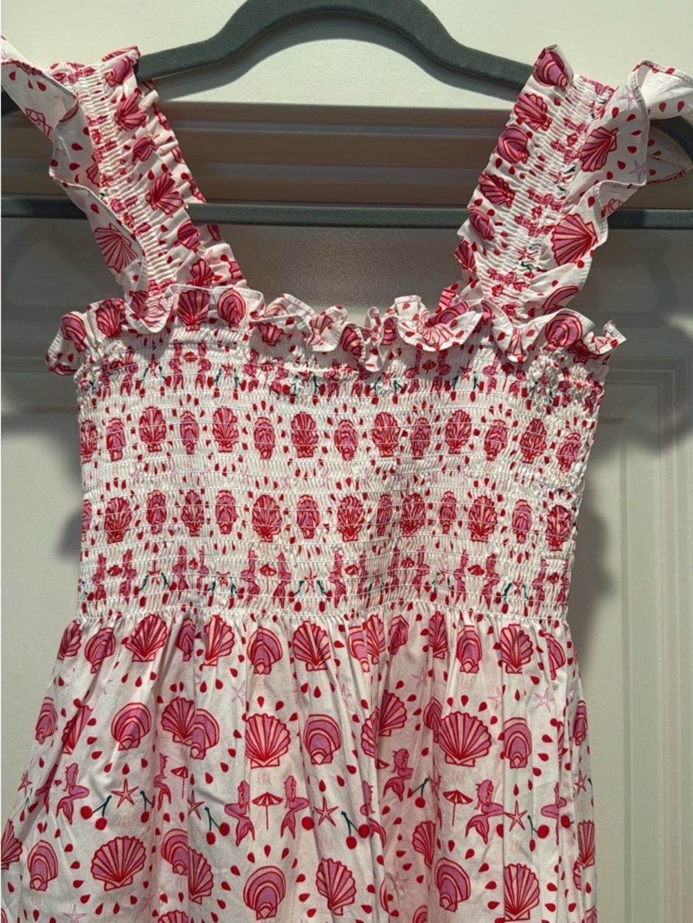 Hill House Home XS Mermaid Pink Shell-Print Ellie Dress - Picture 2 of 3